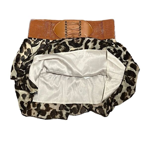 NWT Ruby Rose Girl’s Cheetah Print Tiered Ruffle Skirt, Size M - Picture 3 of 7